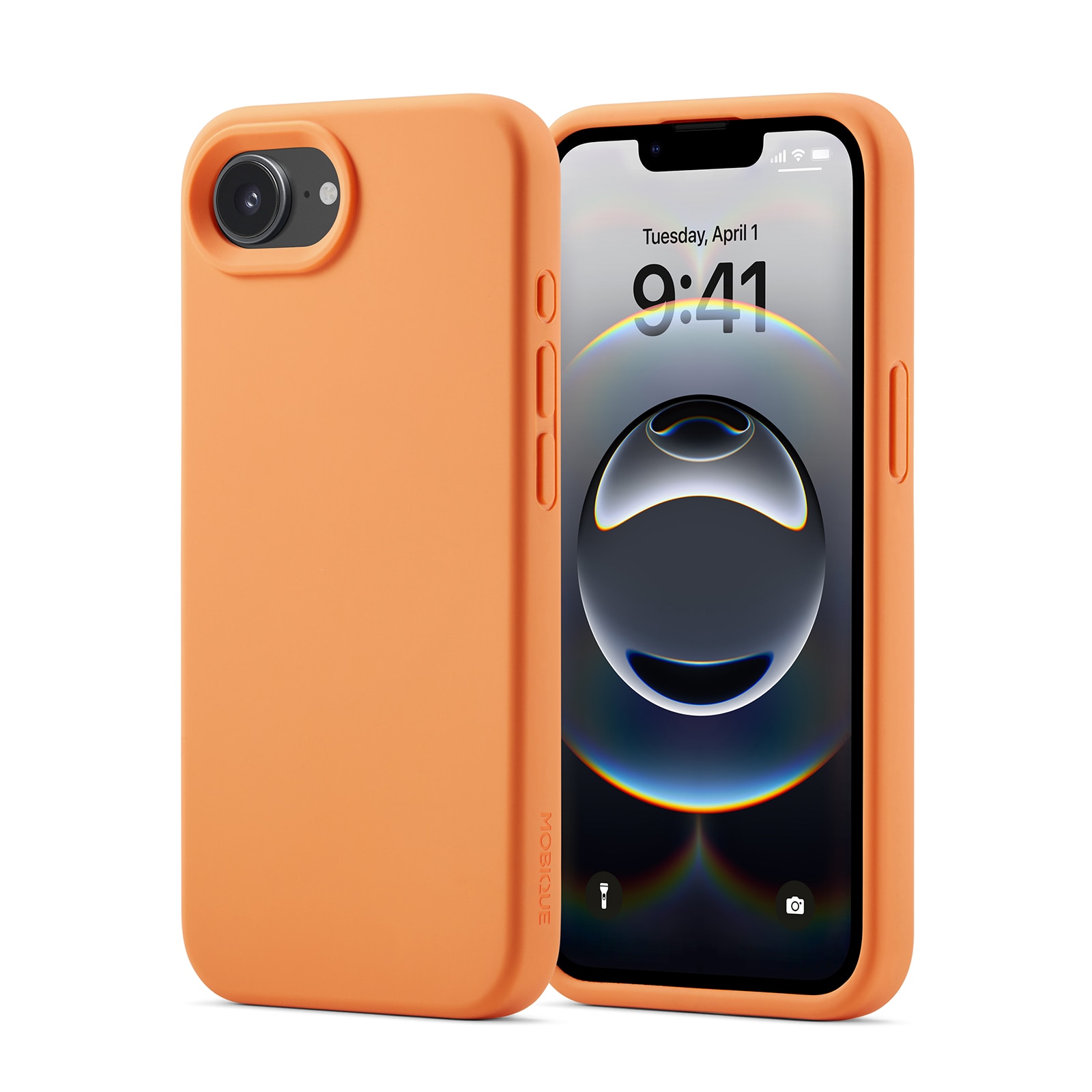 Magnetic Silikonikuori iPhone 16e Solar Orange