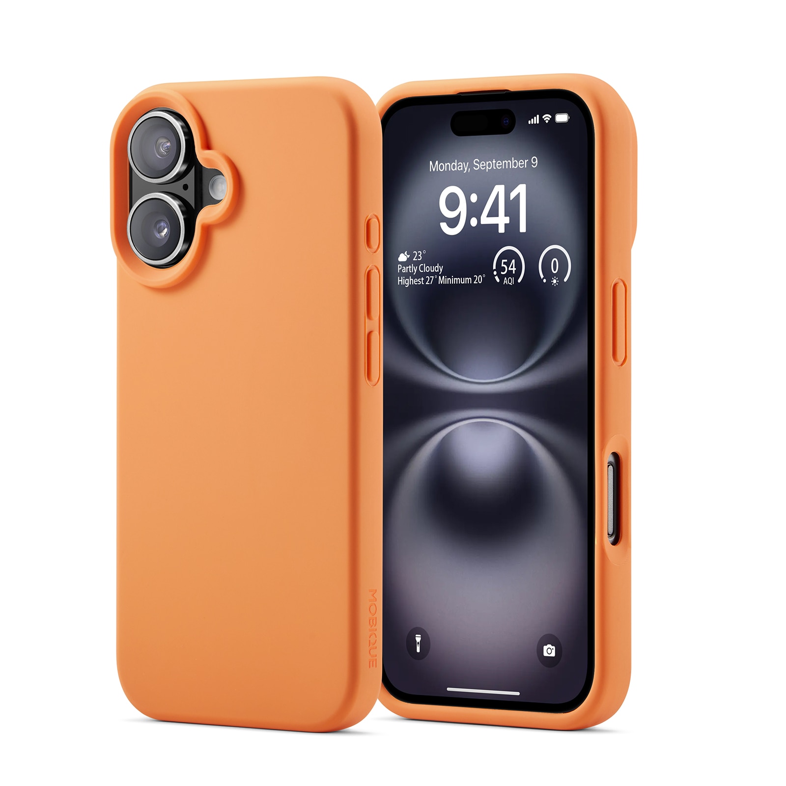 Magnetic Silikonikuori iPhone 16 Solar Orange