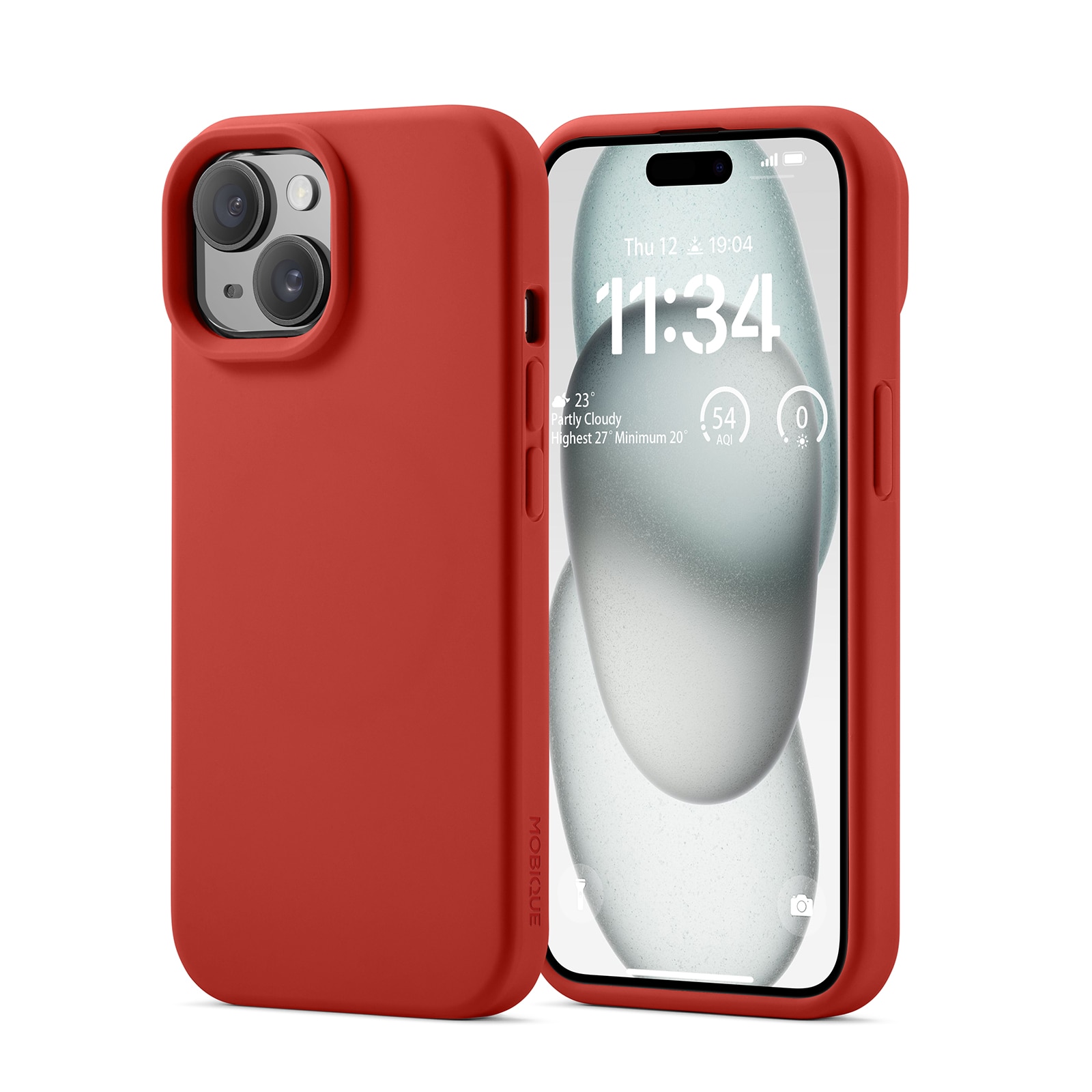 Magnetic Silikonikuori iPhone 15 Lava Red