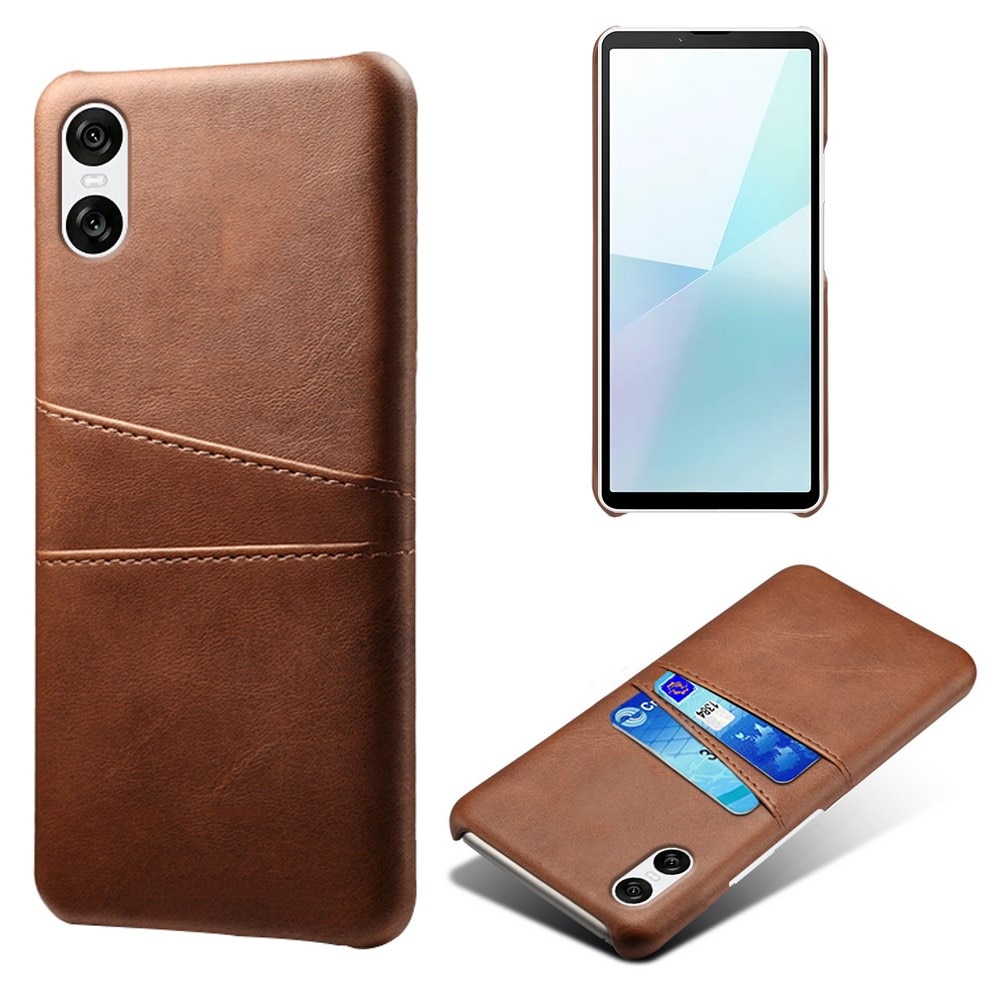 Card Slots Case Sony Xperia 10 VI ruskea