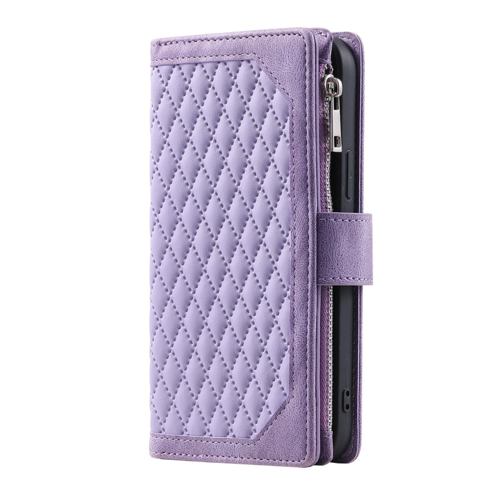 Lompakkolaukku iPhone 16 Pro Quilted Liila