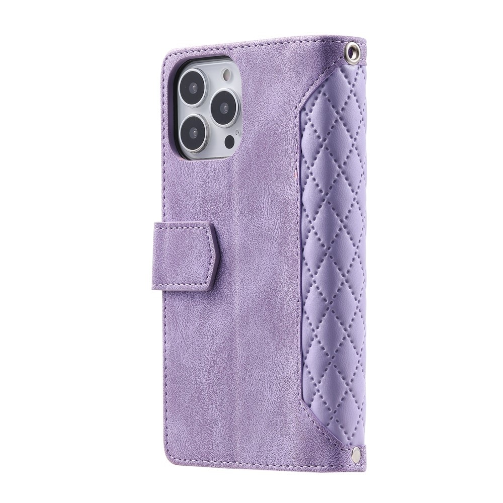 Lompakkolaukku iPhone 16 Pro Quilted Liila