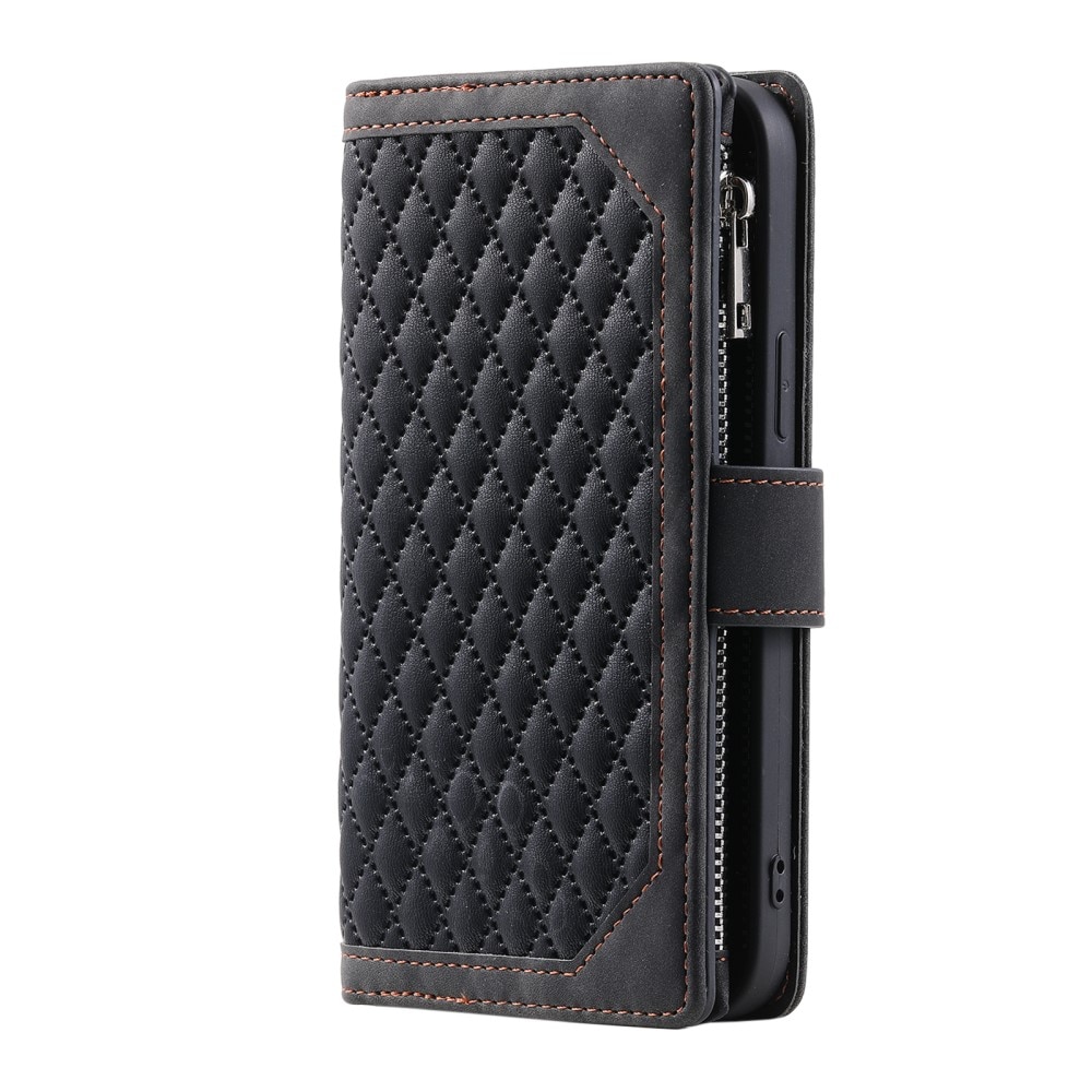 Lompakkolaukku iPhone 16 Pro Quilted Musta