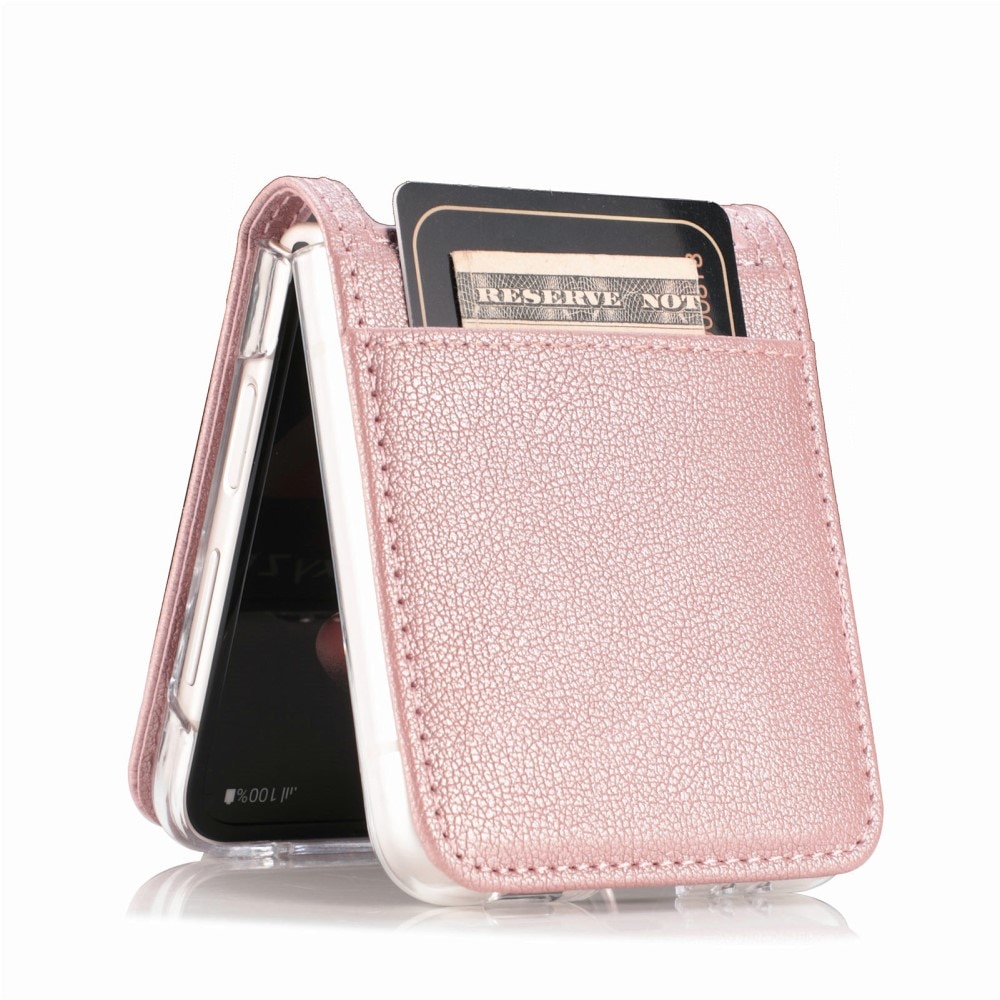 Slim Card Wallet Samsung Galaxy Z Flip 6 vaaleanpunainen