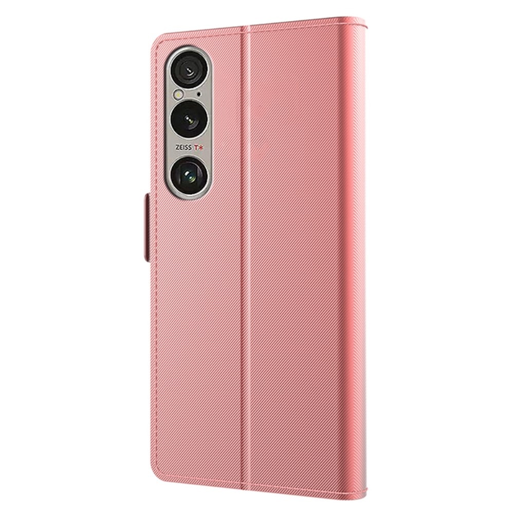 Suojakotelo Peili Sony Xperia 1 VI vaaleanpunainen kulta