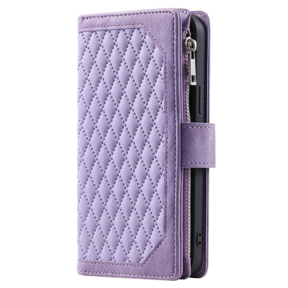 Lompakkolaukku iPhone 16 Quilted Liila