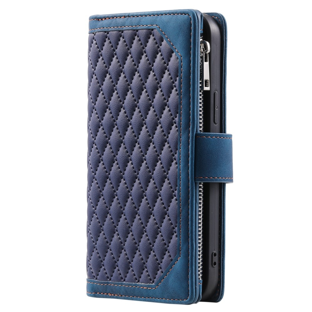 Lompakkolaukku iPhone 16 Quilted Sininen