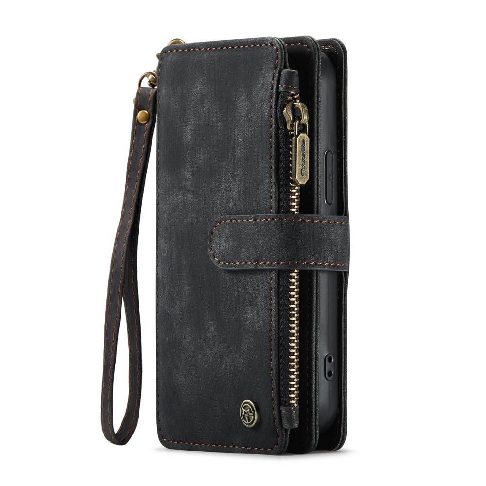 Zipper Wallet iPhone 16 Pro Musta