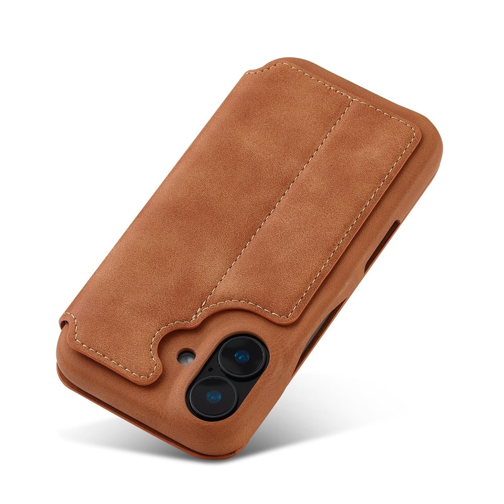 Slim Lompakkokotelot iPhone 16 cognac