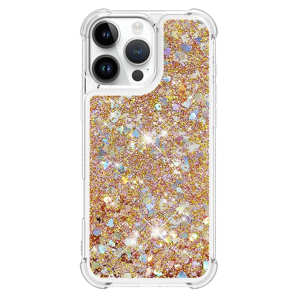 Glitter Powder TPU Kuori iPhone 16 Pro kulta