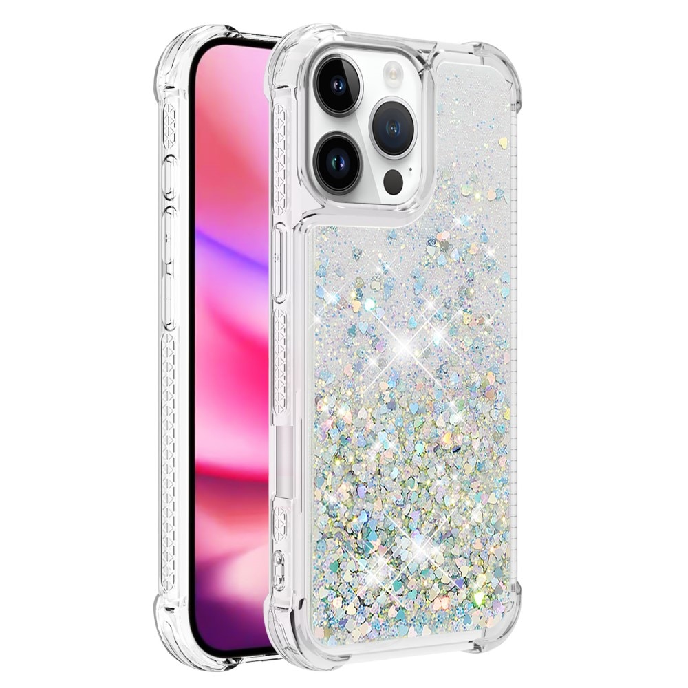 Glitter Powder TPU Kuori iPhone 16 Pro hopea