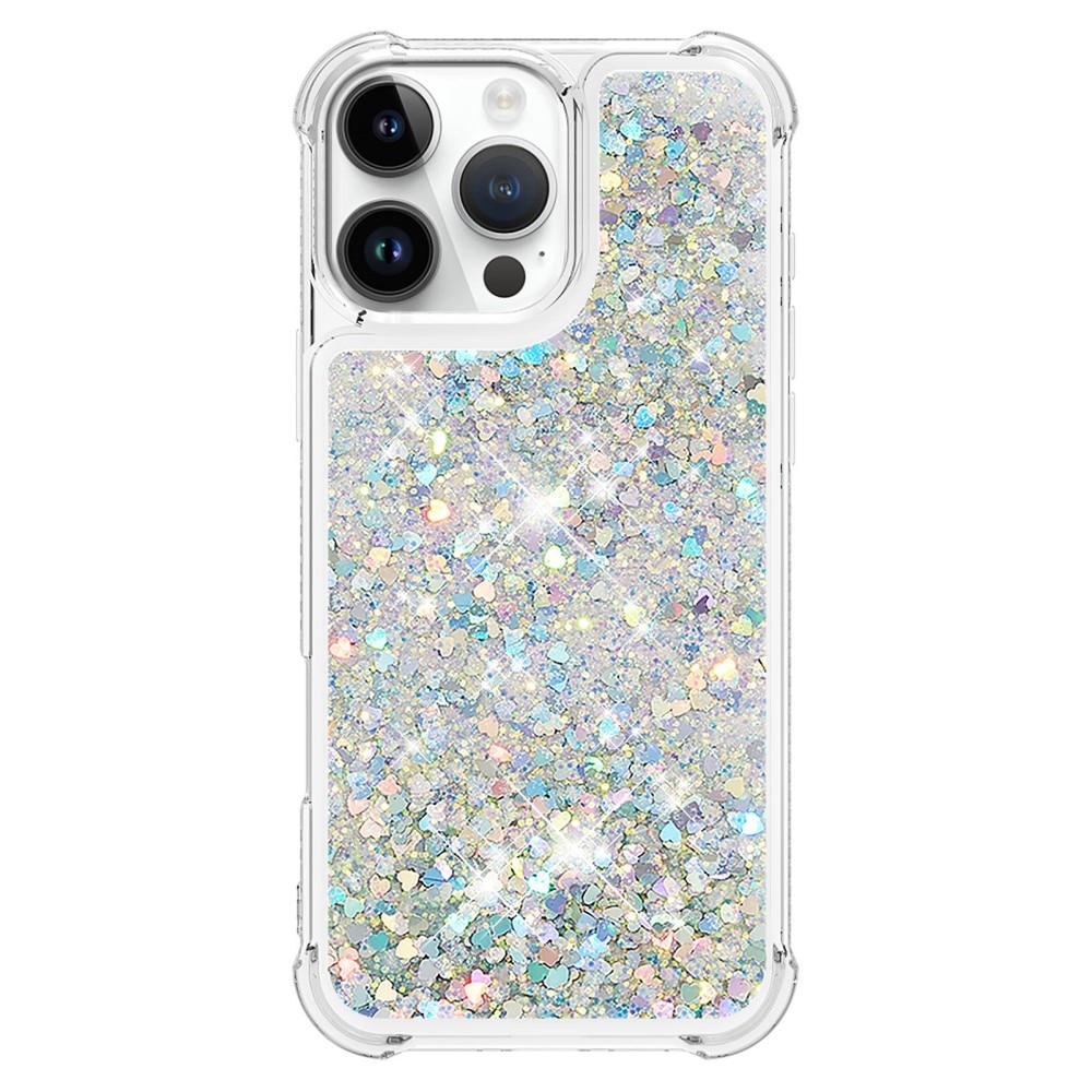 Glitter Powder TPU Kuori iPhone 16 Pro hopea