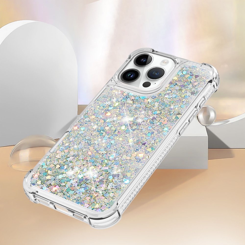 Glitter Powder TPU Kuori iPhone 16 Pro hopea