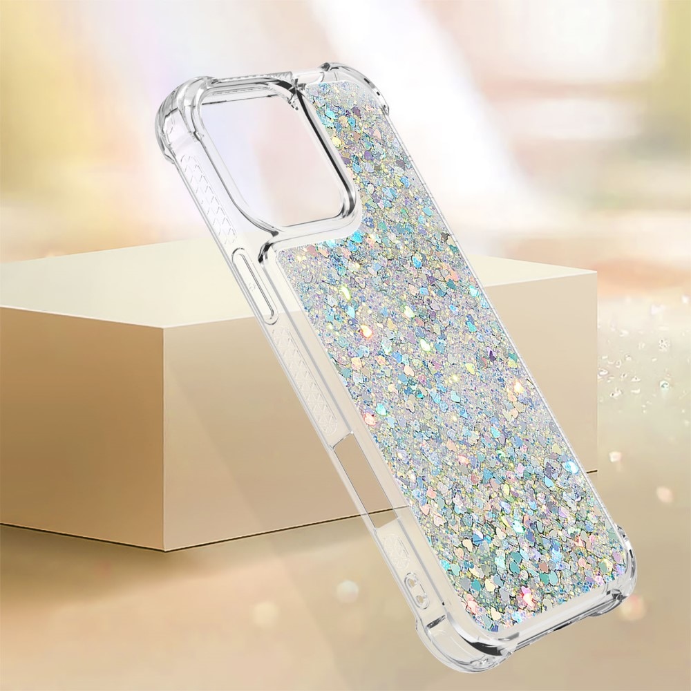 Glitter Powder TPU Kuori iPhone 16 Pro hopea