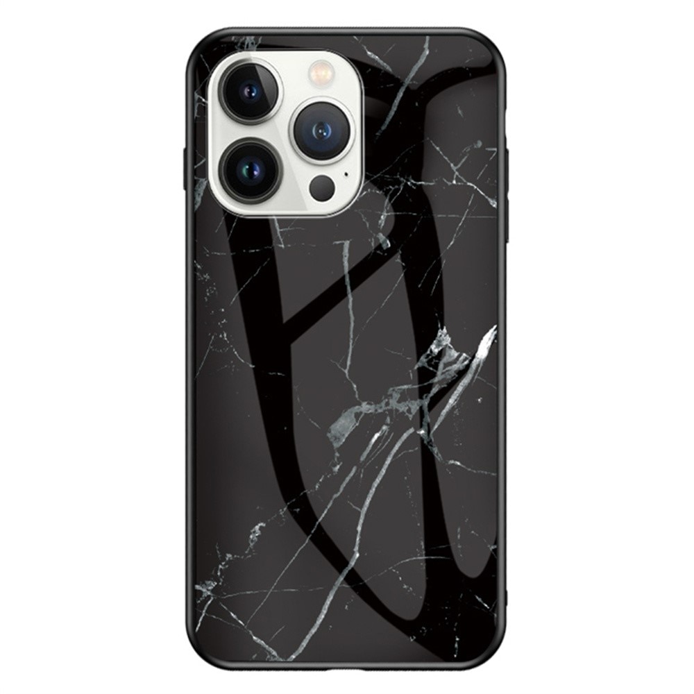 Panssarilasi Kuori iPhone 16 Pro musta marmoria