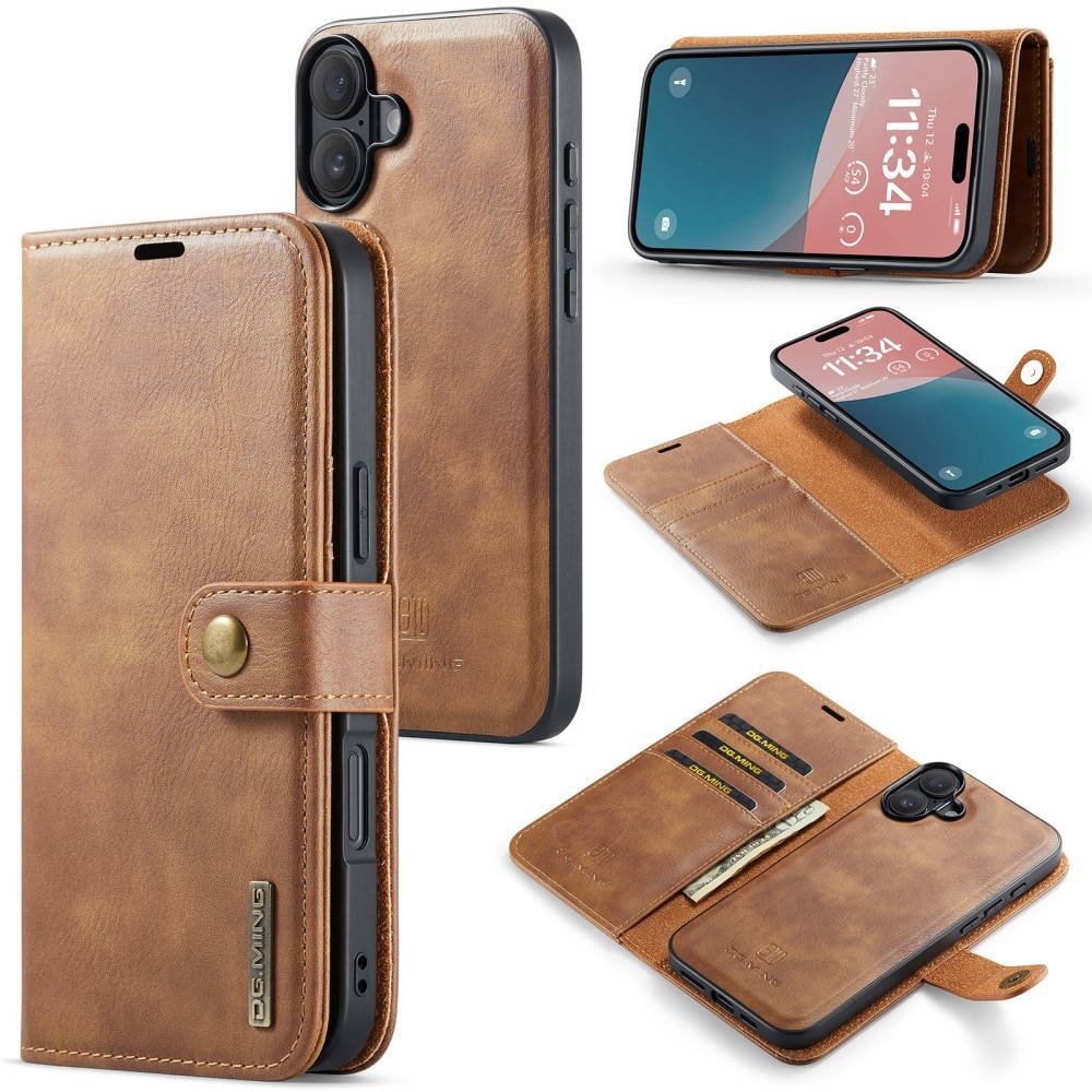 Magnet Wallet iPhone 16 Plus Cognac