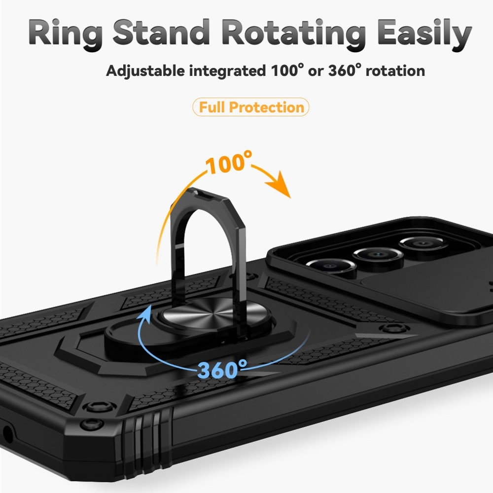 Hybridikuori Ring + Kamerasuojalla Samsung Galaxy A16 Musta