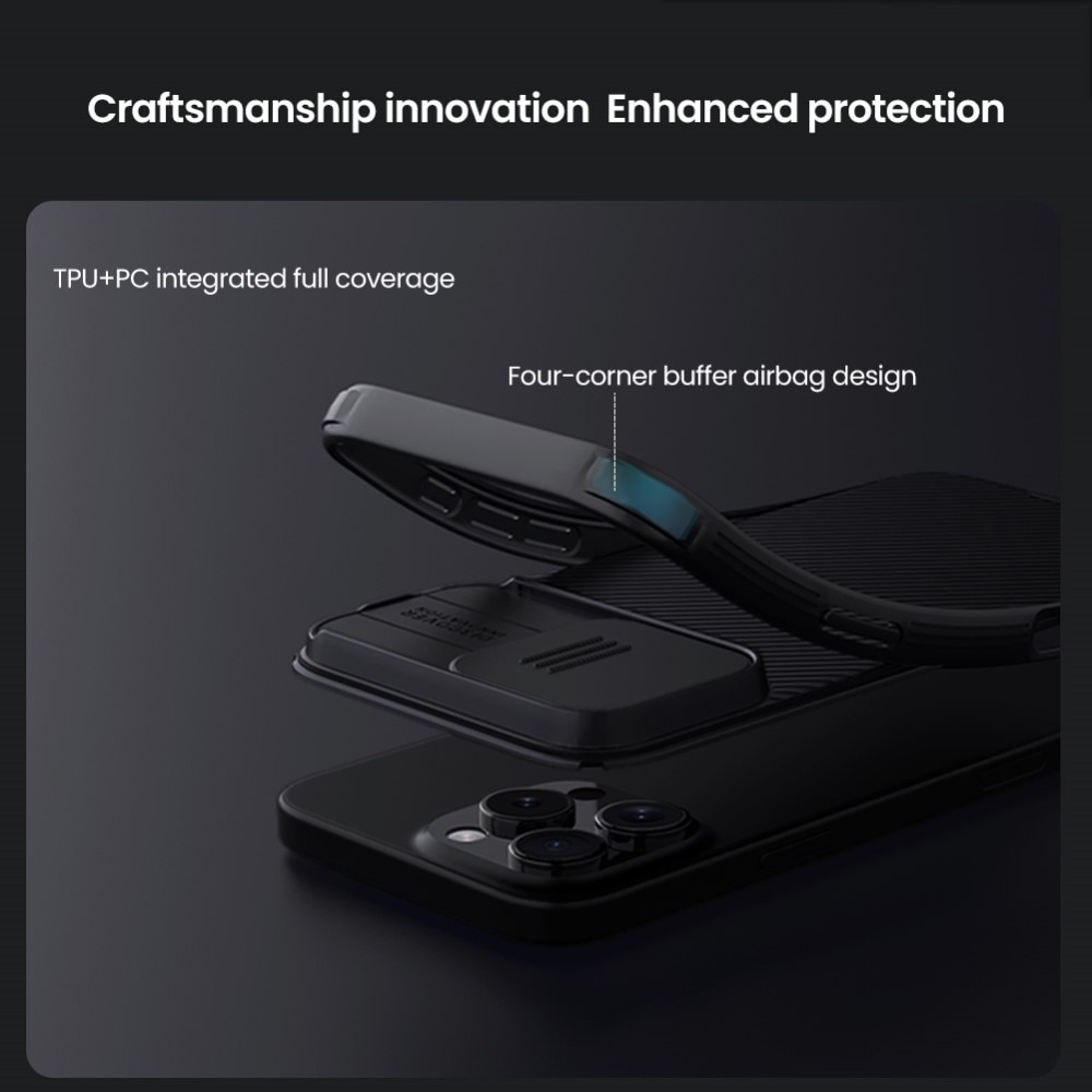 CamShield Kuori iPhone 16 Pro musta