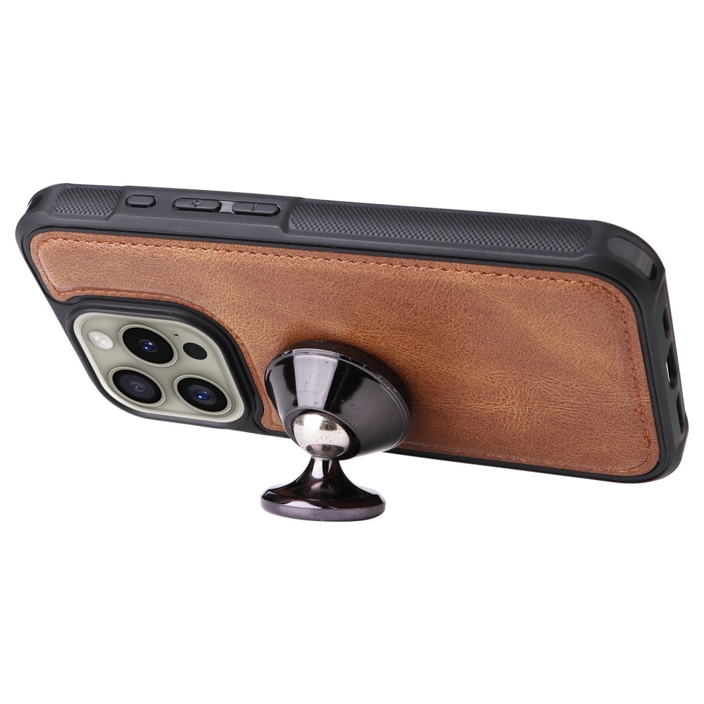 Magnet Leather Multi-Wallet iPhone 16 Pro ruskea