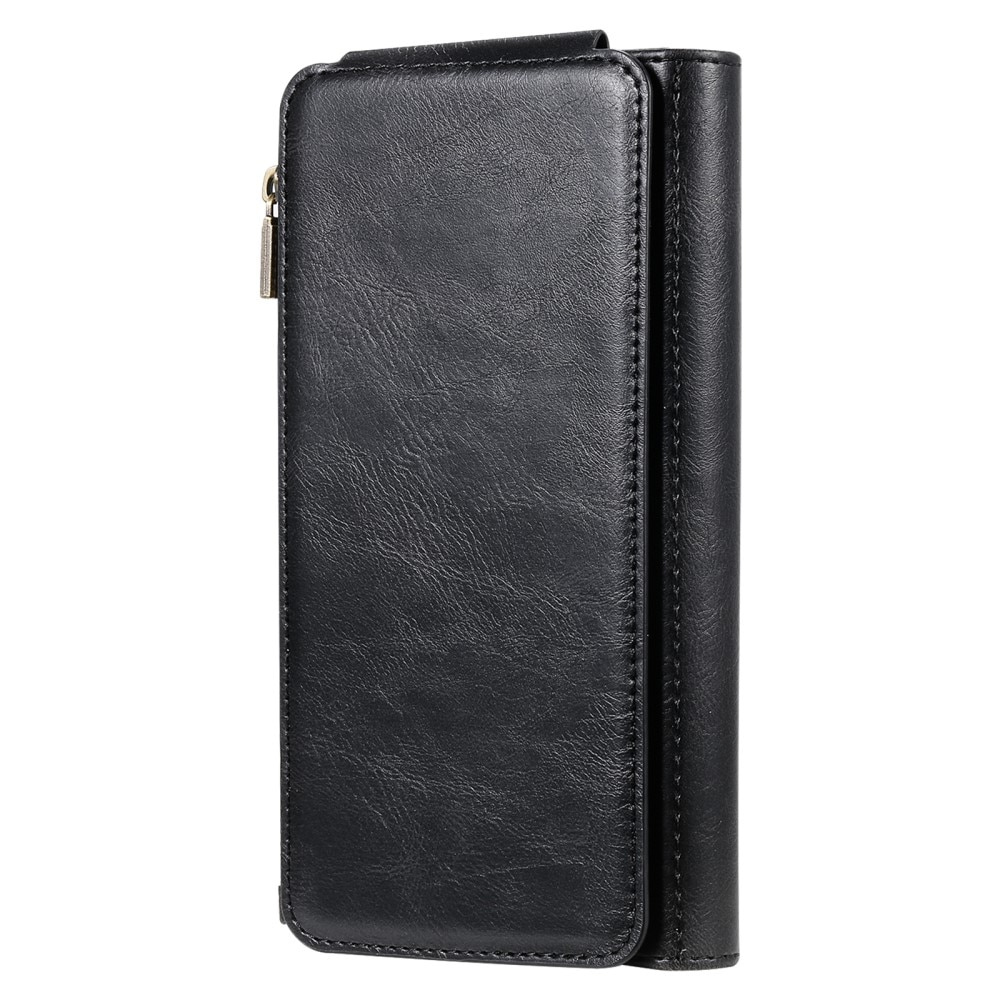 Magnet Leather Multi-Wallet iPhone 16 Pro musta