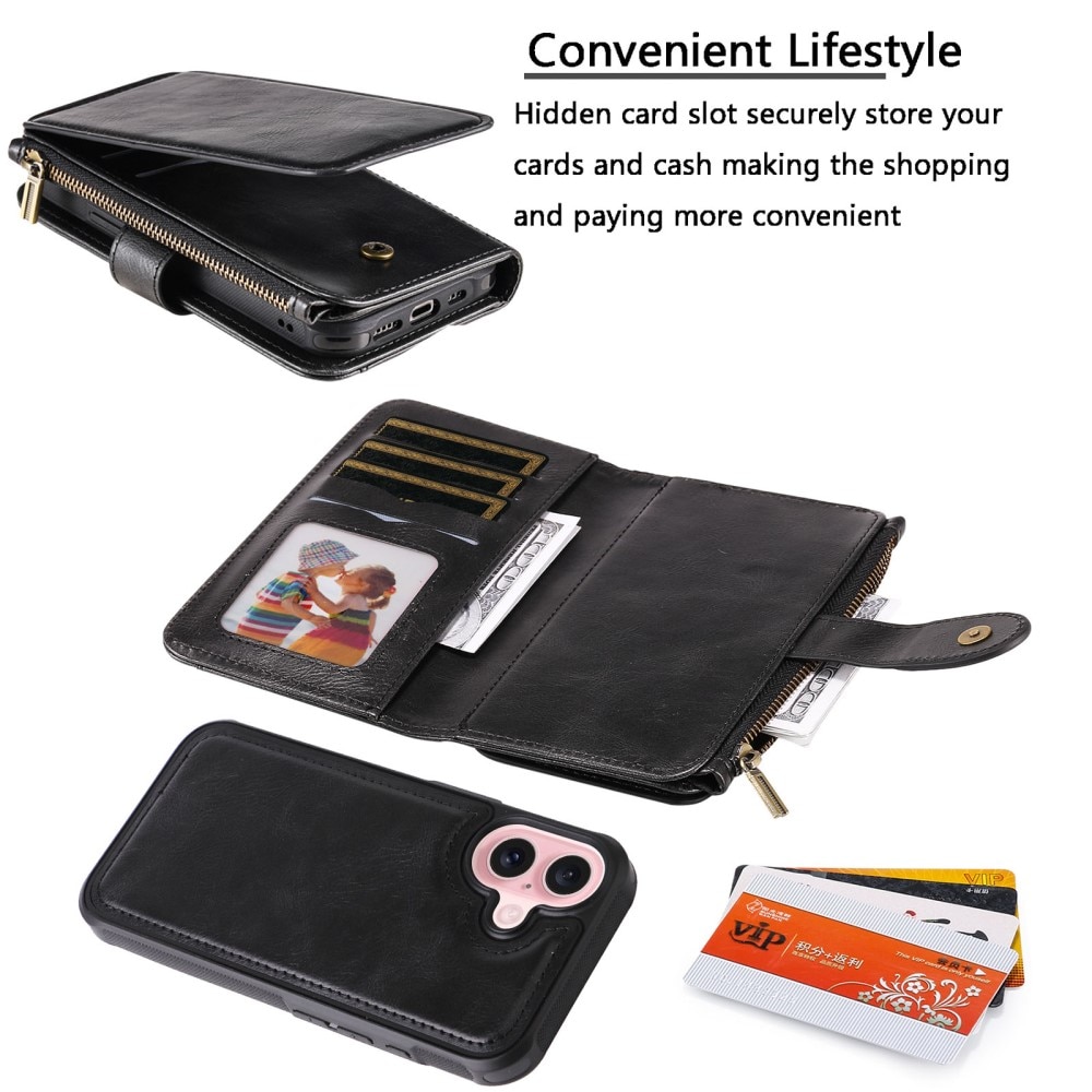 Magnet Leather Multi-Wallet iPhone 16 msuta