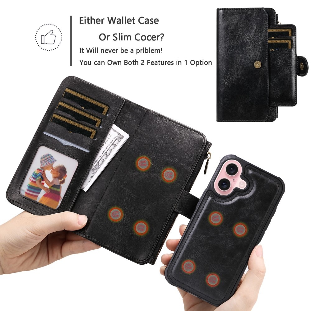 Magnet Leather Multi-Wallet iPhone 16 msuta