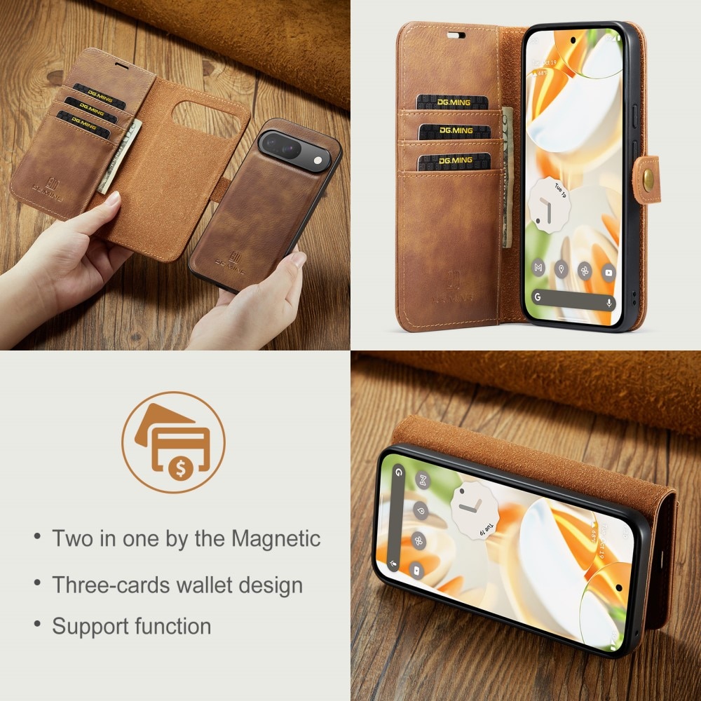 Magnet Wallet Google Pixel 9 Pro Cognac