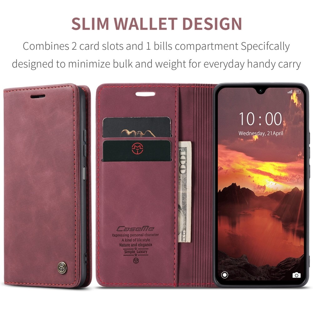 Slim Lompakkokotelo Xiaomi Redmi 14C Punainen