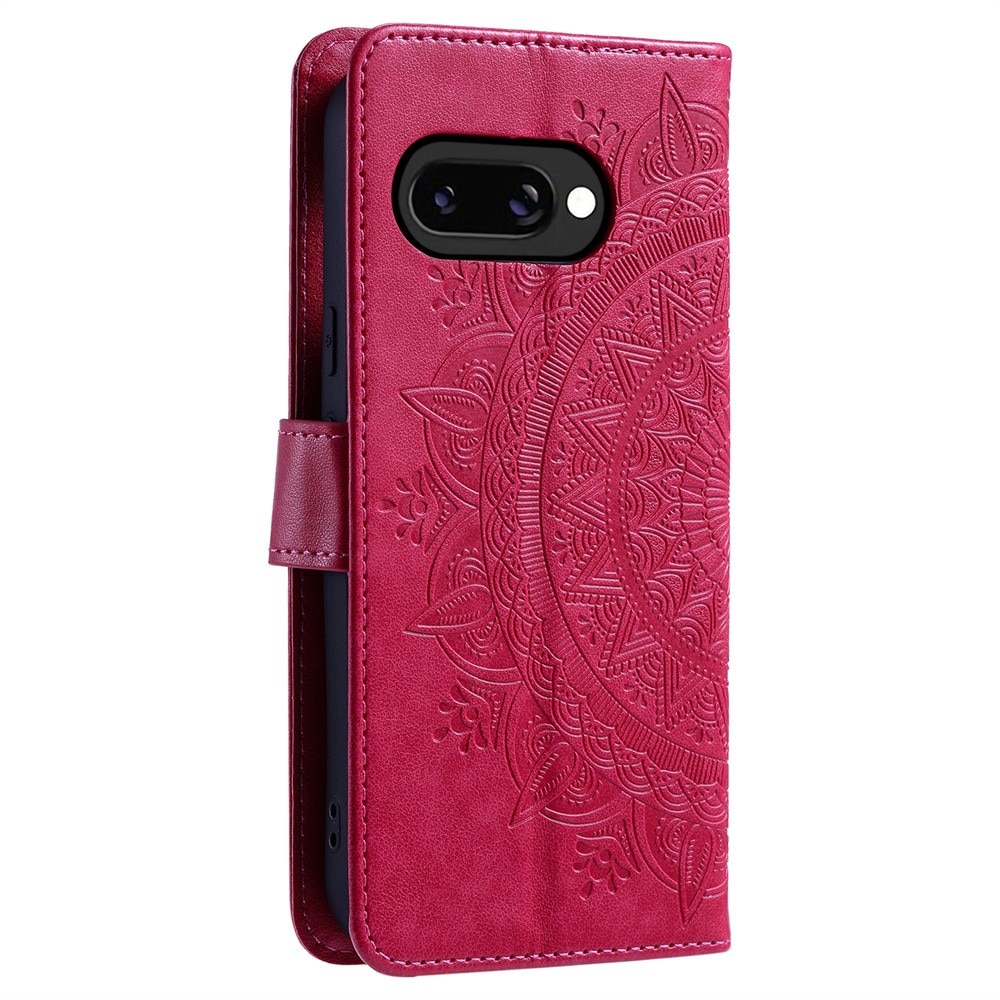 Nahkakotelo Mandala Google Pixel 9a Cerise