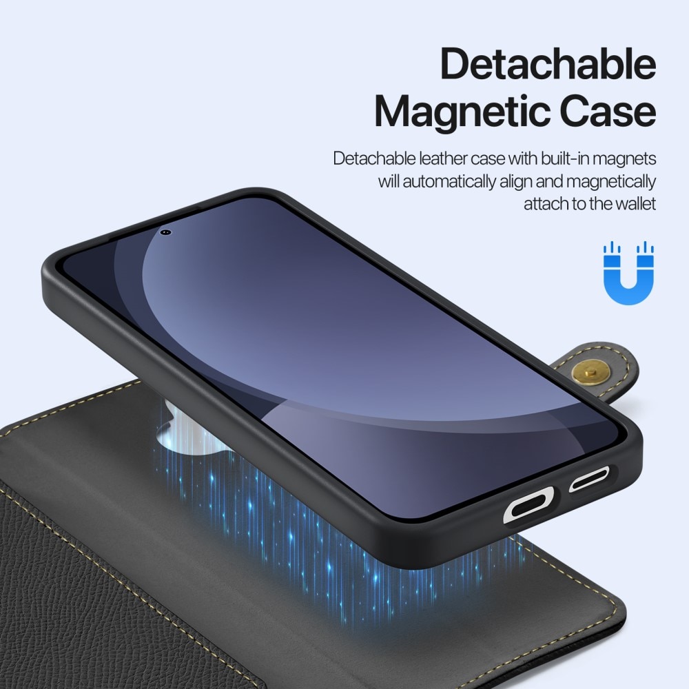 Lawa Series Magnetic Wallet Case Samsung Galaxy S25 - Black