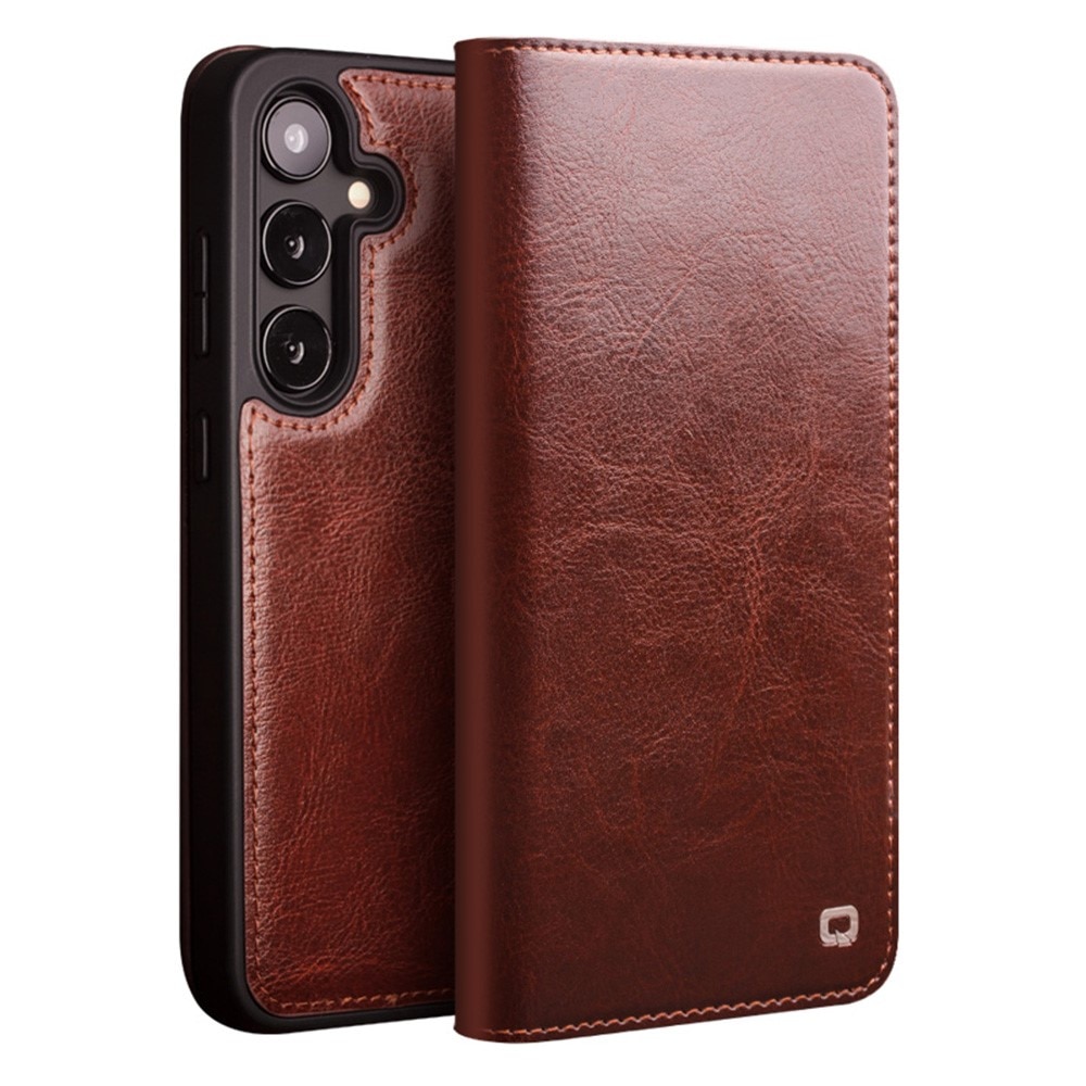 Leather Wallet Case Samsung Galaxy S25 Brown