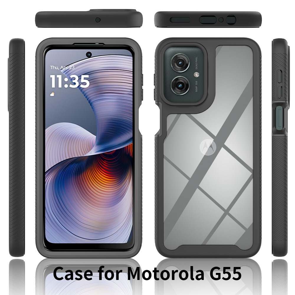 Full Protection Case Motorola Moto G55 musta