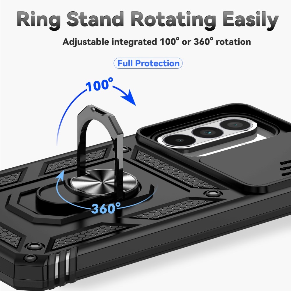 Hybridikuori Ring + Kamerasuojalla Samsung Galaxy A36 Musta