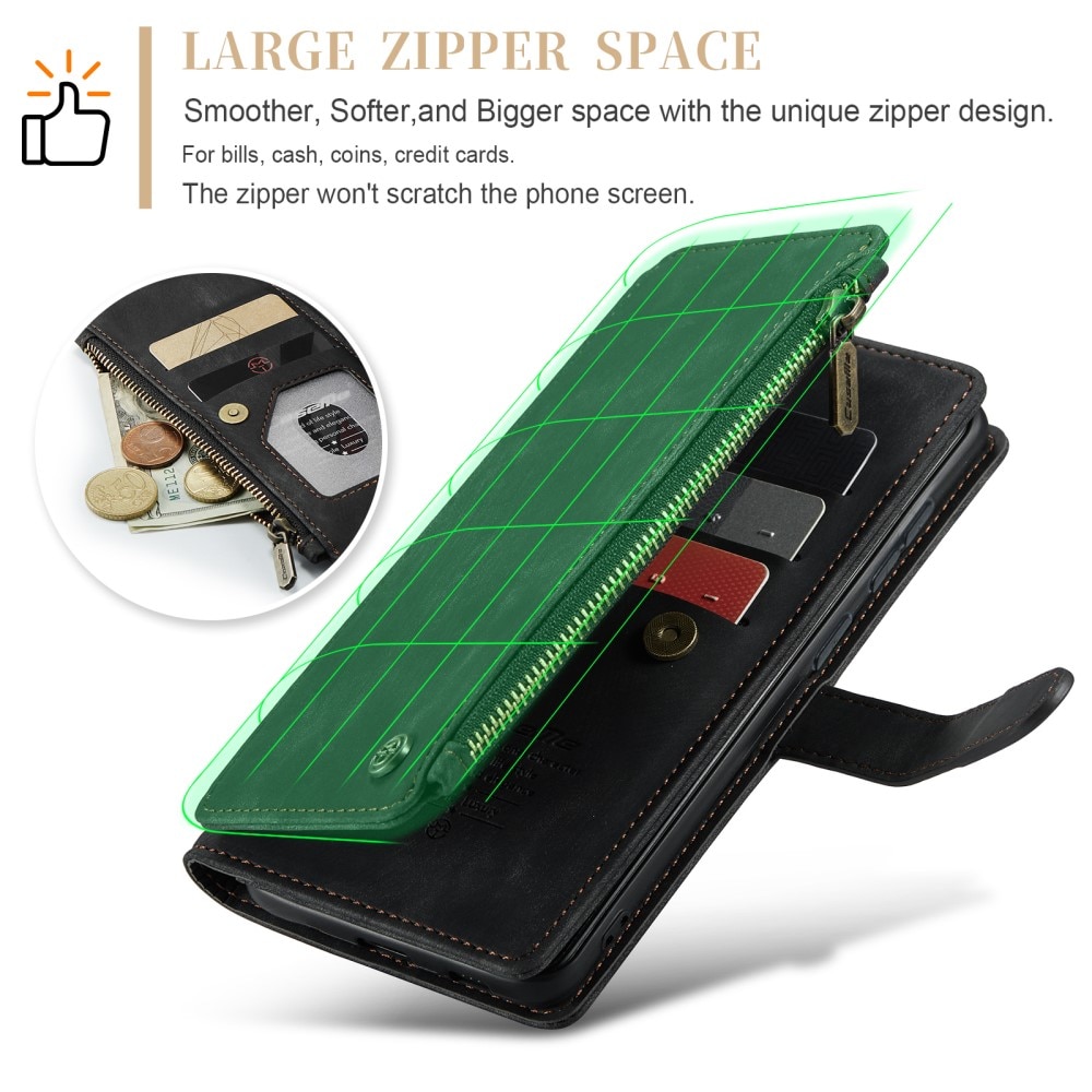 Zipper Wallet Samsung Galaxy S25 Musta