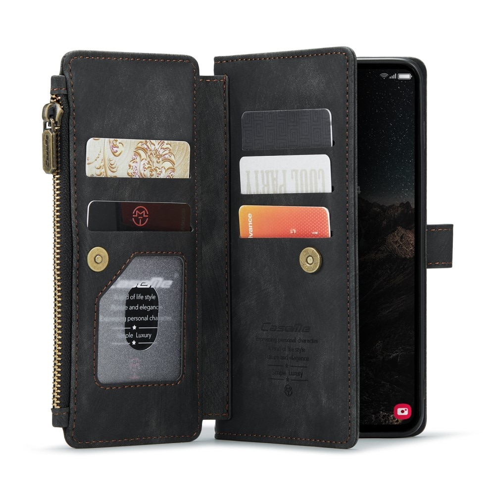 Zipper Wallet Samsung Galaxy S25 Musta