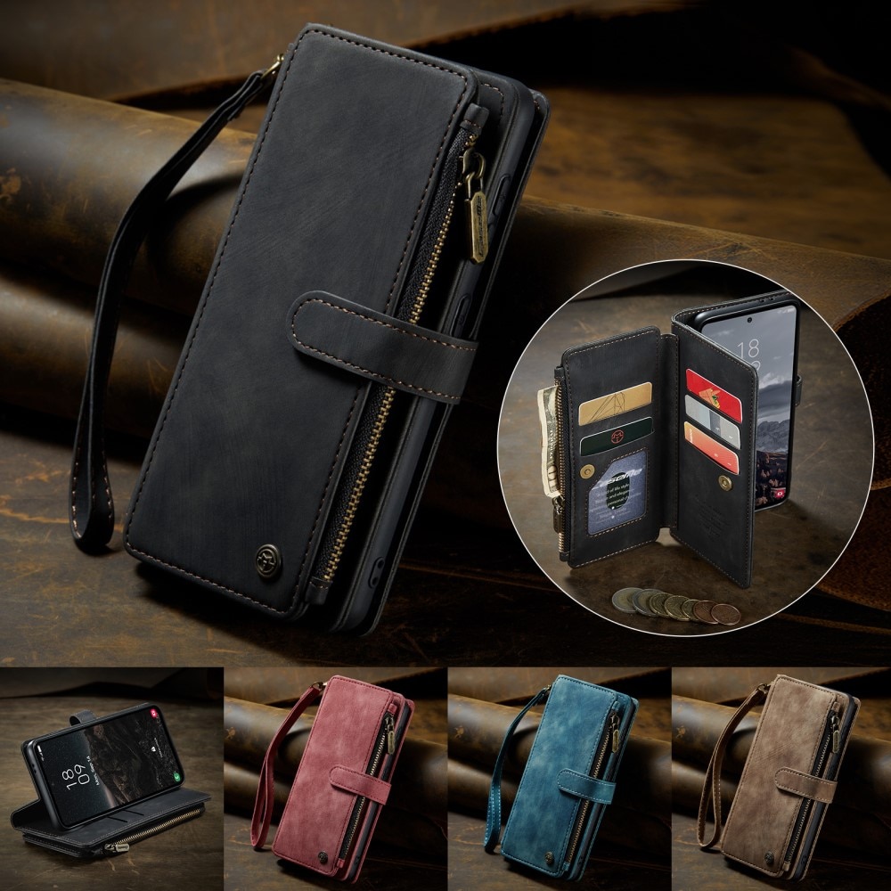 Zipper Wallet Samsung Galaxy S25 Musta