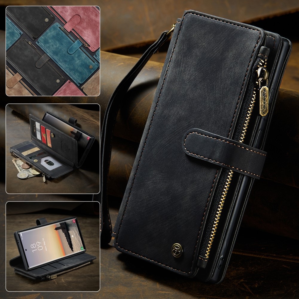 Zipper Wallet Samsung Galaxy S25 Ultra Musta