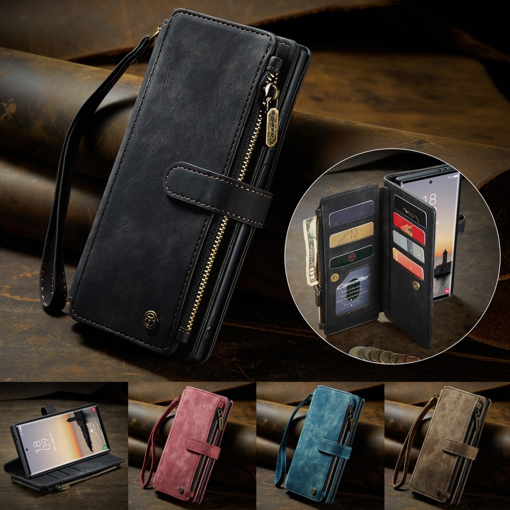 Zipper Wallet Samsung Galaxy S25 Ultra Musta