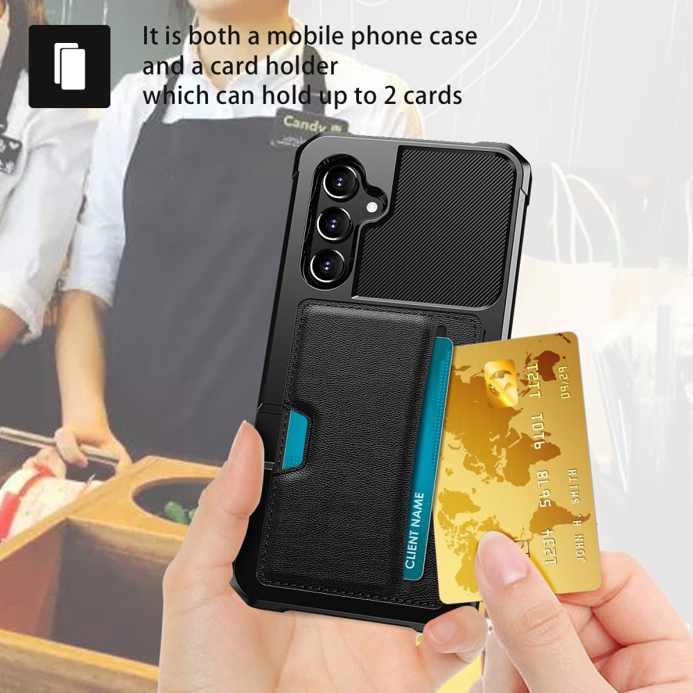 Tough Card Case Galaxy S25  musta