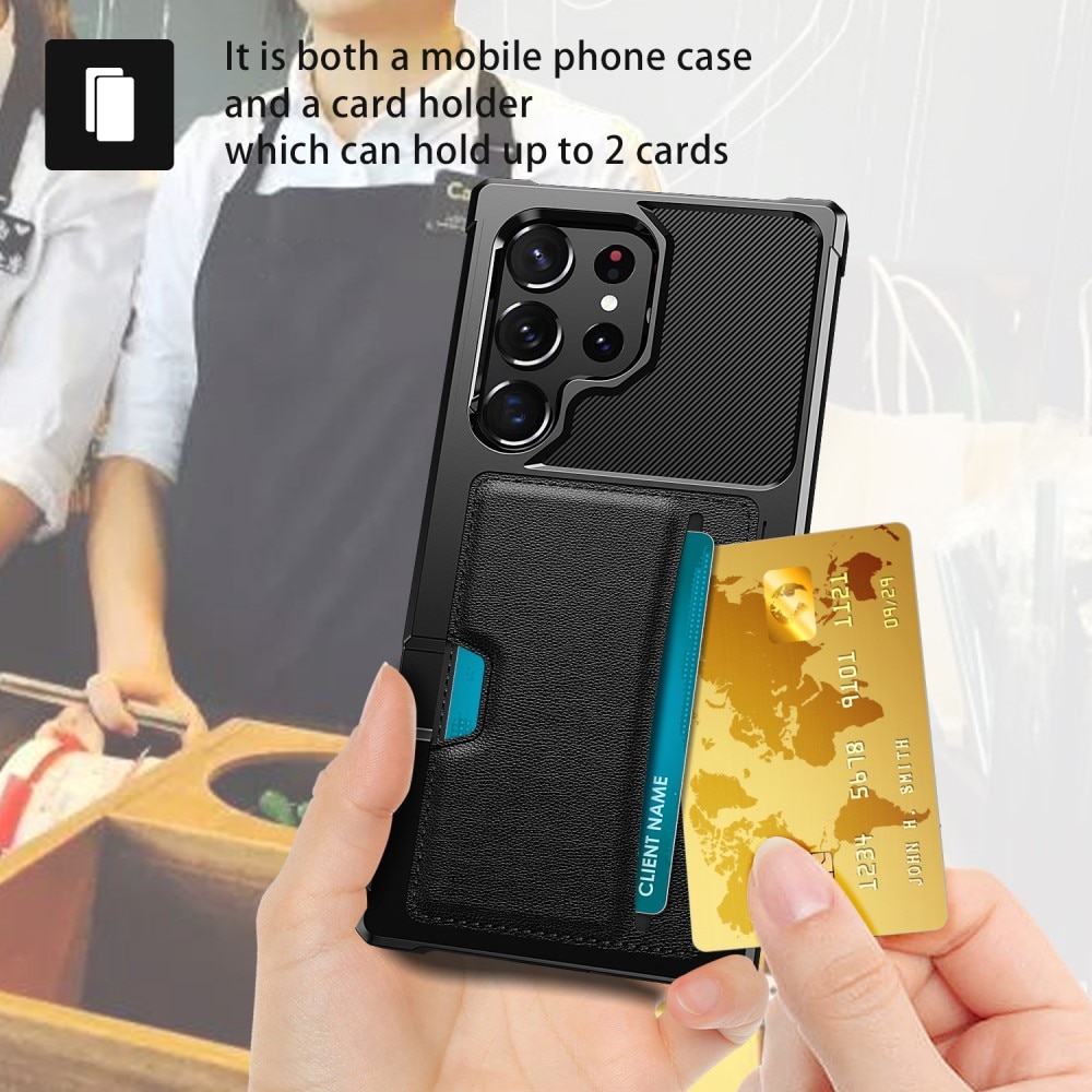 Tough Card Case Galaxy S25 Ultra  musta