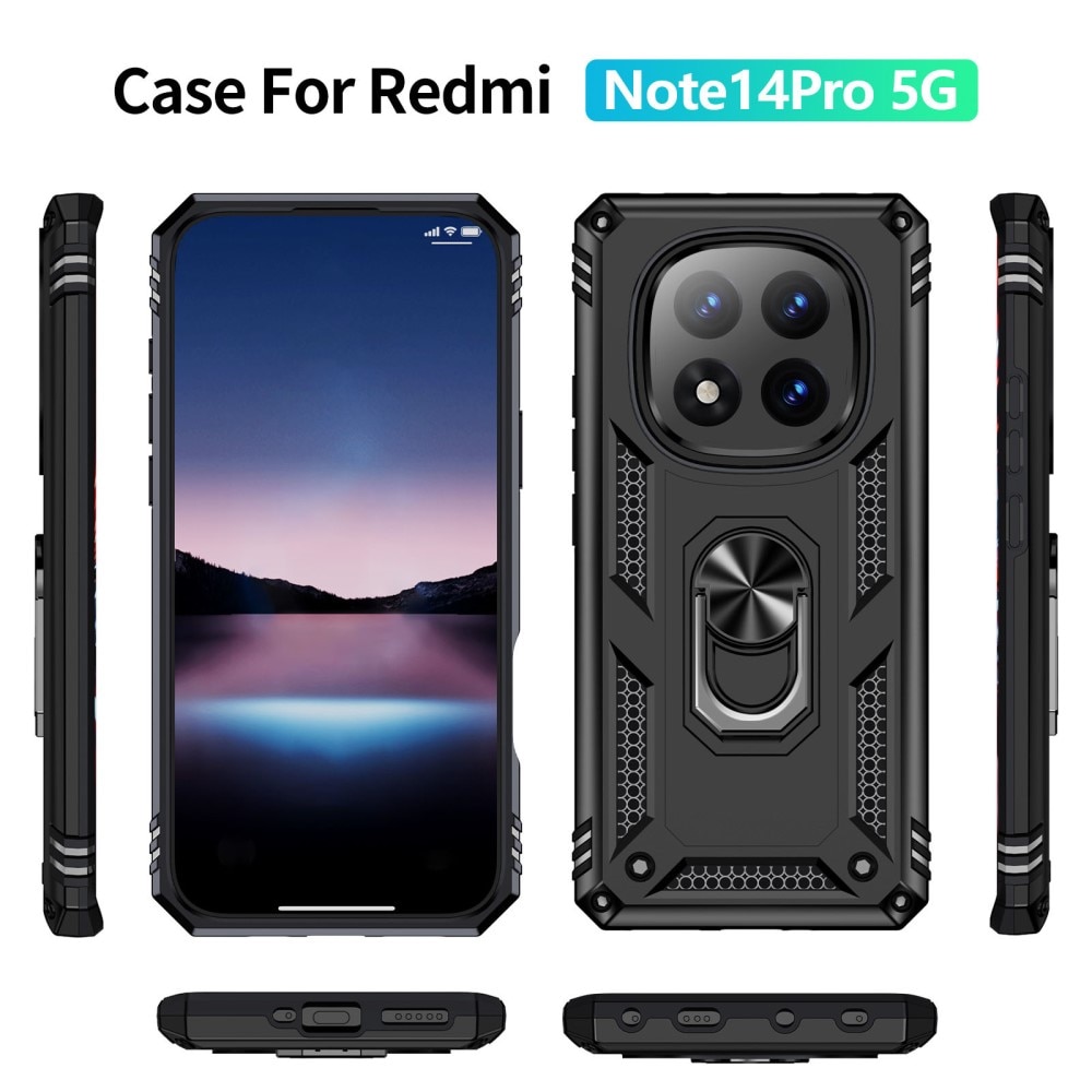 Hybridikuori Tech Ring Xiaomi Redmi Note 14 Pro musta