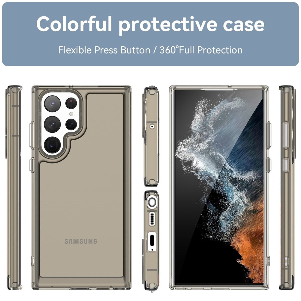 Crystal Hybrid Case Samsung Galaxy S23 Ultra harmaa