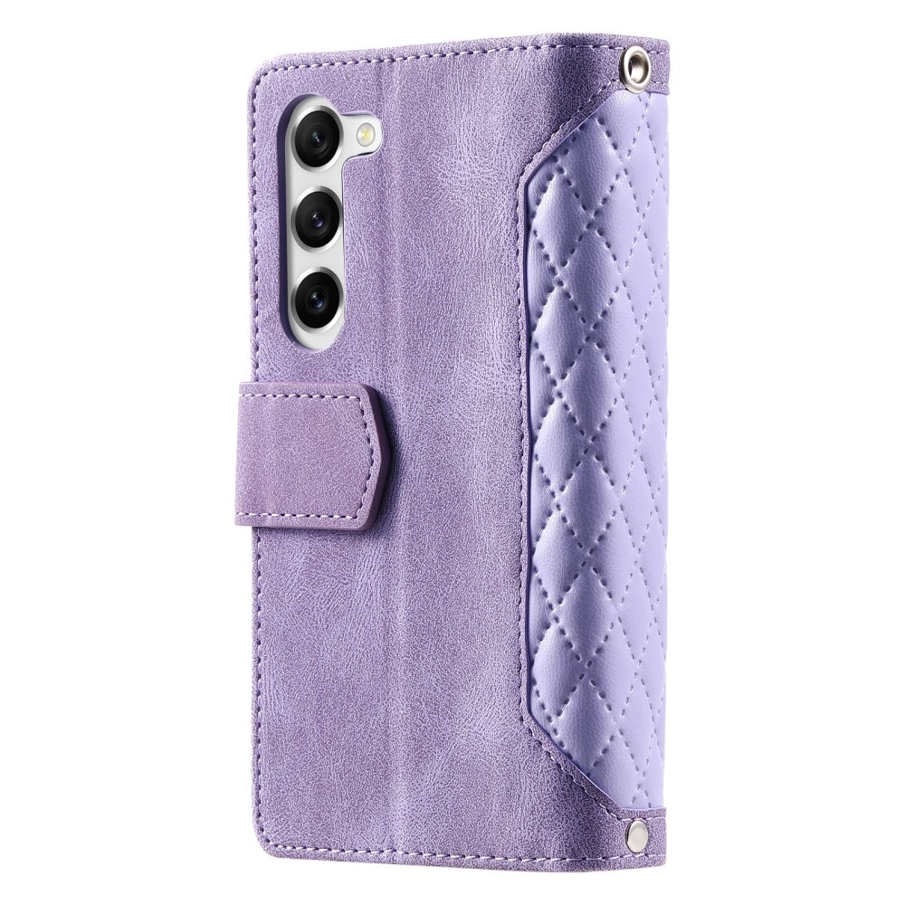 Lompakkolaukku Samsung Galaxy S23 Quilted Liila