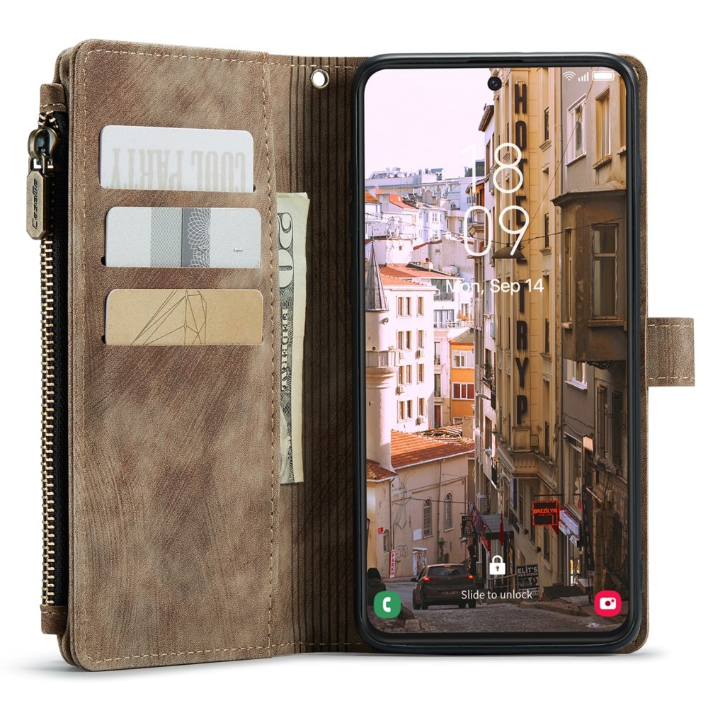 Zipper Wallet Samsung Galaxy S23 Ruskea