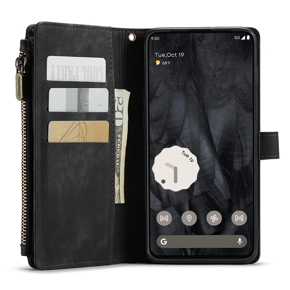 Zipper Wallet Google Pixel 8 Pro Musta