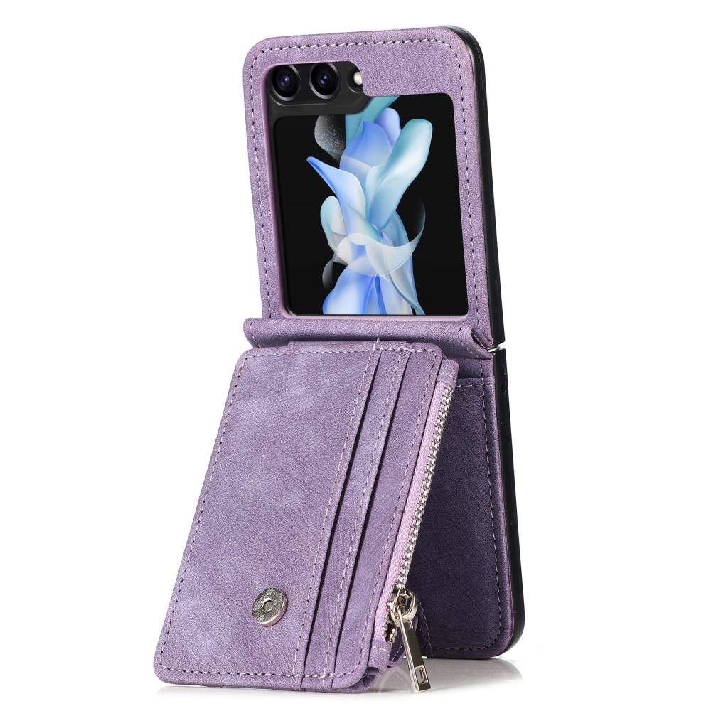 Suojakotelo Zipper Multi-slot Samsung Galaxy Z Flip 6 liila