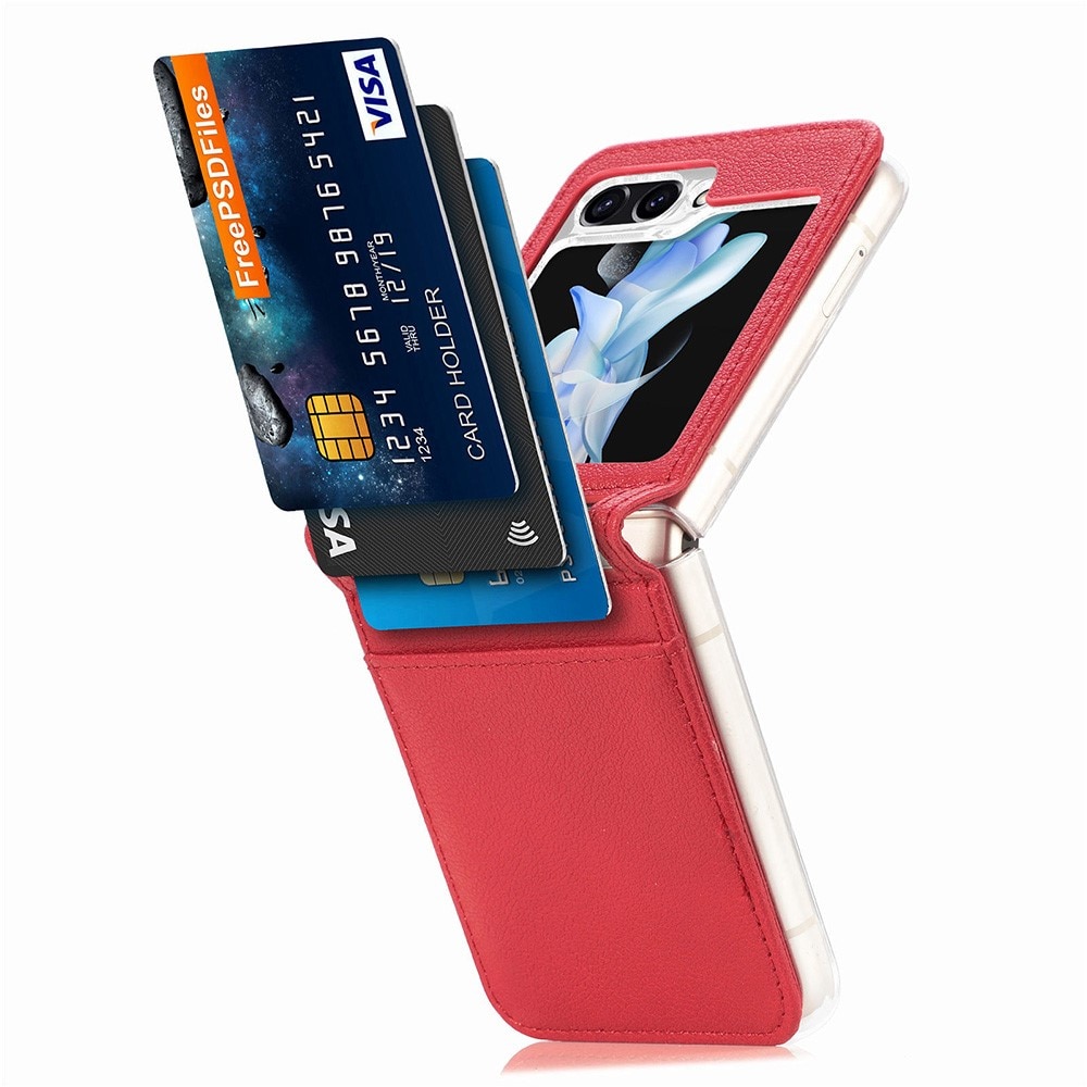 Slim Card Wallet Samsung Galaxy Z Flip 5 punainen