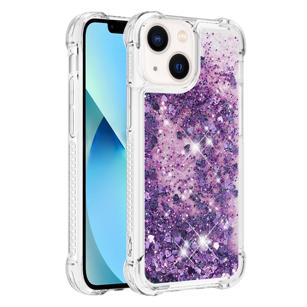 Glitter Powder TPU Kuori iPhone 15 liila