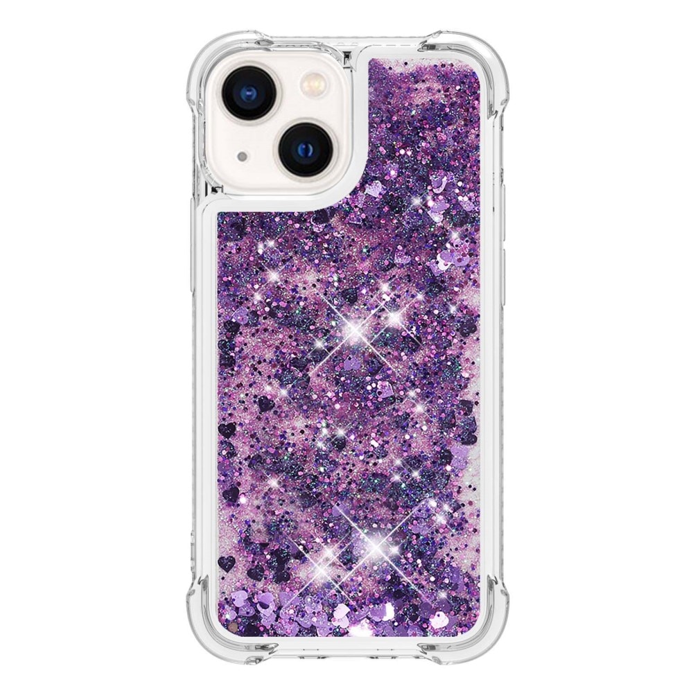 Glitter Powder TPU Kuori iPhone 15 liila