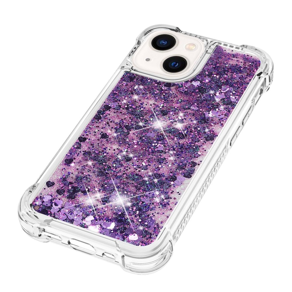 Glitter Powder TPU Kuori iPhone 15 liila